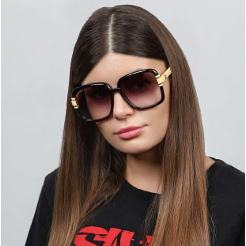New Authentic GUCCI GG1066S 004 SQUARE SUNGLASSES IN TORTOISE IVORY